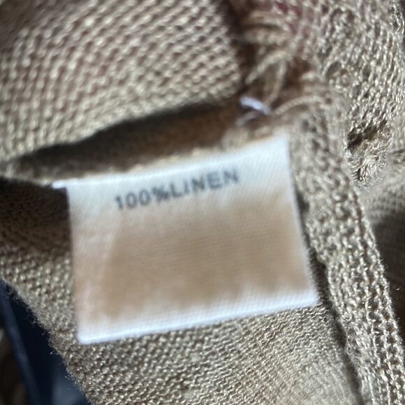 Zadig & Voltaire 100% linen button front cardigan ruffle hem fairy goblincore - Picture 6 of 7